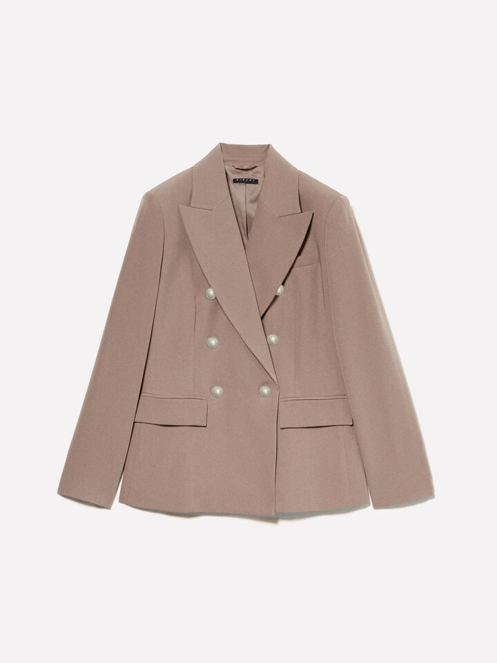 Blazer marrom com botões gold - blazers para mulher - Marrom | Sisley image number 5